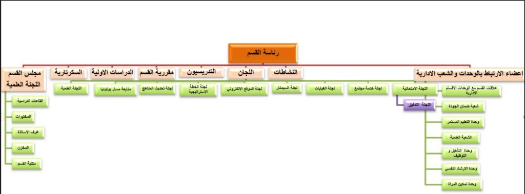 الهيكل التنظيمي للقسم
